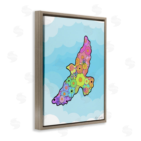 Stupell Industries Katie Conley | Bright Floral Bird Outline
