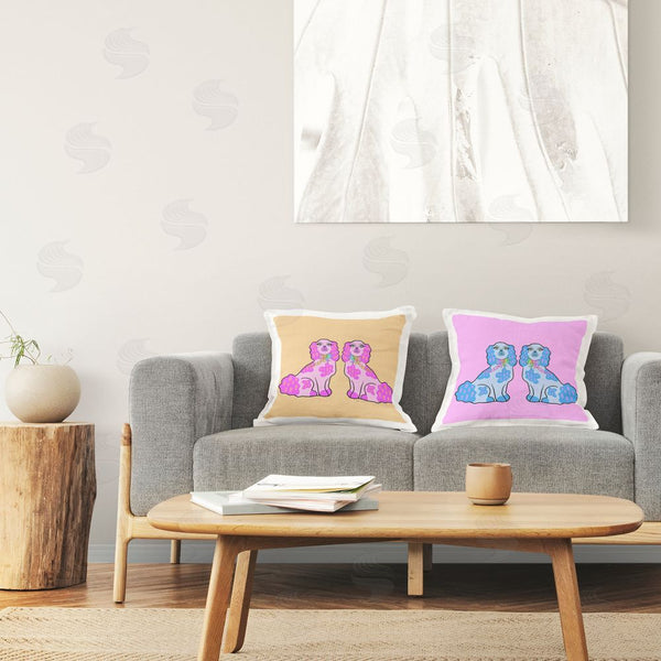 Stupell Industries Katie Conley | Bright Whimsy Dog Pairs Printed Throw Pillow Set