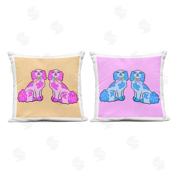 Stupell Industries Katie Conley | Bright Whimsy Dog Pairs Printed Throw Pillow Set
