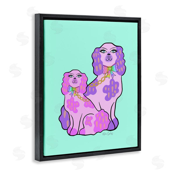 Stupell Industries Katie Conley | Funky Glam Dogs On Turquoise