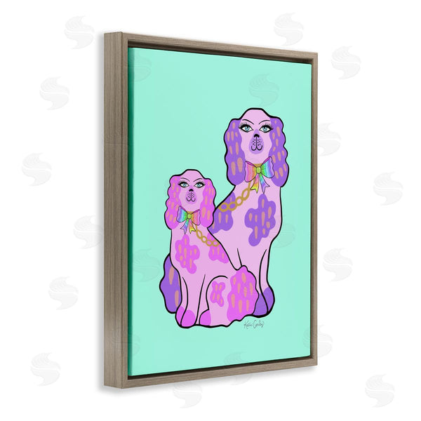Stupell Industries Katie Conley | Funky Glam Dogs On Turquoise