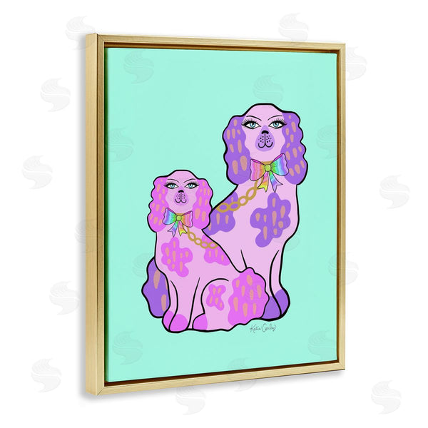 Stupell Industries Katie Conley | Funky Glam Dogs On Turquoise
