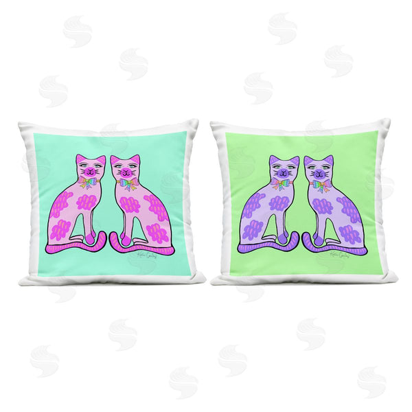 Stupell Industries Katie Conley | Funky Whimsy Cat Pairs Printed Throw Pillow Set