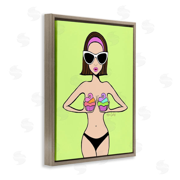 Stupell Industries Katie Conley | Glam Summer Gal & Cupcakes Wall Art