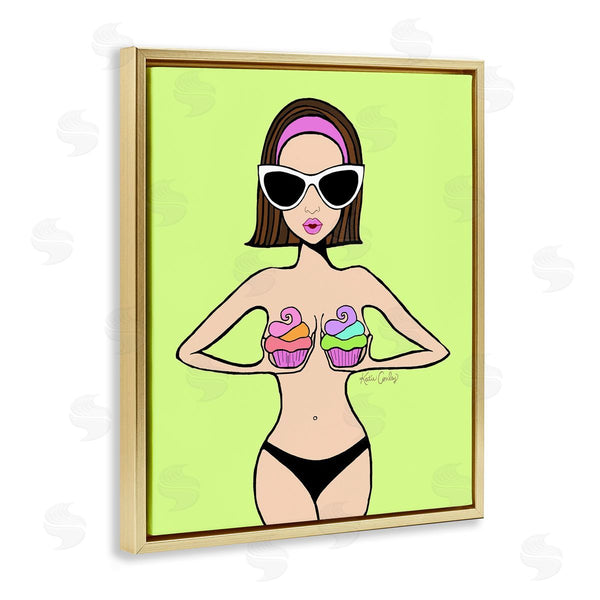Stupell Industries Katie Conley | Glam Summer Gal & Cupcakes Wall Art