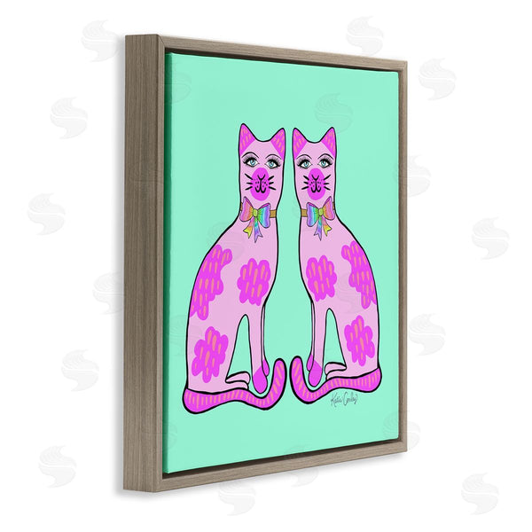 Stupell Industries Katie Conley | Mirrored Purple Cats