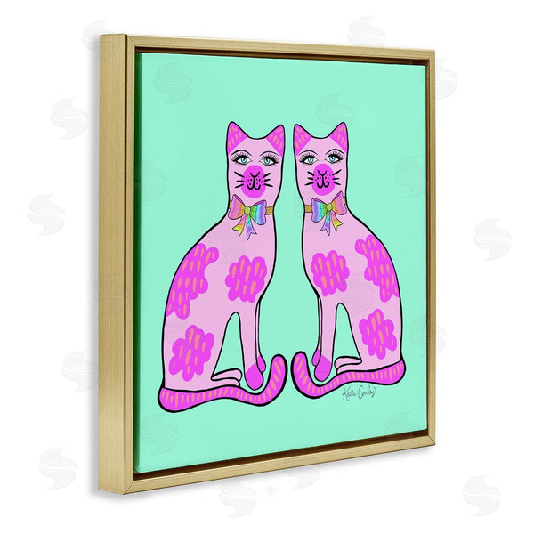 Stupell Industries Katie Conley | Mirrored Purple Cats