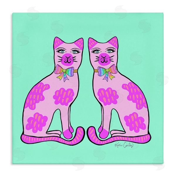 stupell industries Katie Conley | Mirrored Purple Cats