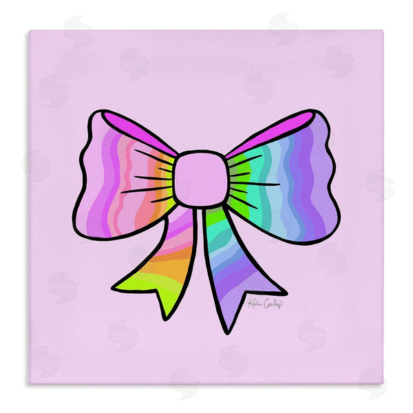 stupell industries Katie Conley | Pastel Rainbow Ombre Ribbon Wall Art