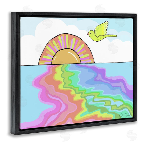 Stupell Industries Katie Conley | Swirling Rainbow Sea Reflection