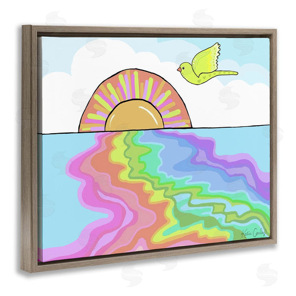 Stupell Industries Katie Conley | Swirling Rainbow Sea Reflection