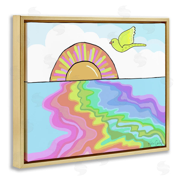 Stupell Industries Katie Conley | Swirling Rainbow Sea Reflection