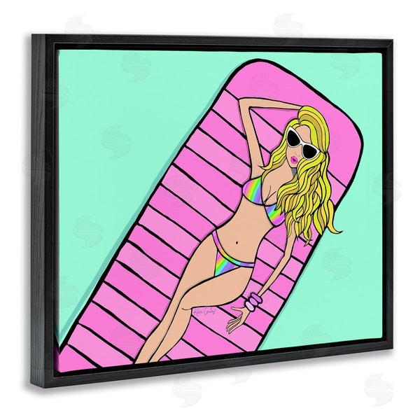 Stupell Industries Katie Conley | Trendy Girl On Pool Float