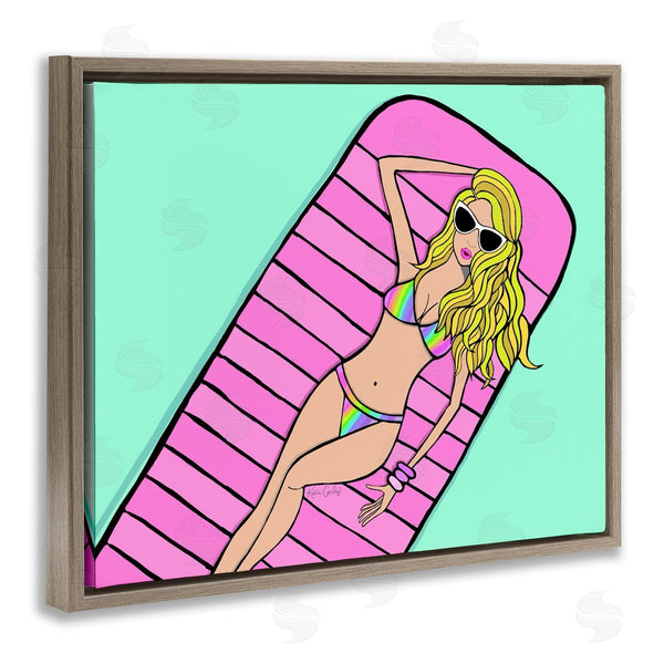 Stupell Industries Katie Conley | Trendy Girl On Pool Float