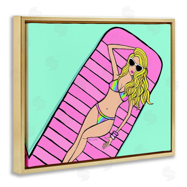 Stupell Industries Katie Conley | Trendy Girl On Pool Float