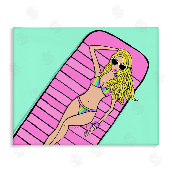 stupell industries Katie Conley | Trendy Girl on Pool Float