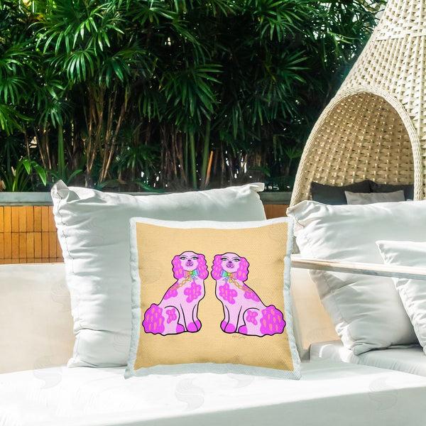 Stupell Industries Katie Conley | Vivid Posh Poodles Printed Throw Pillow
