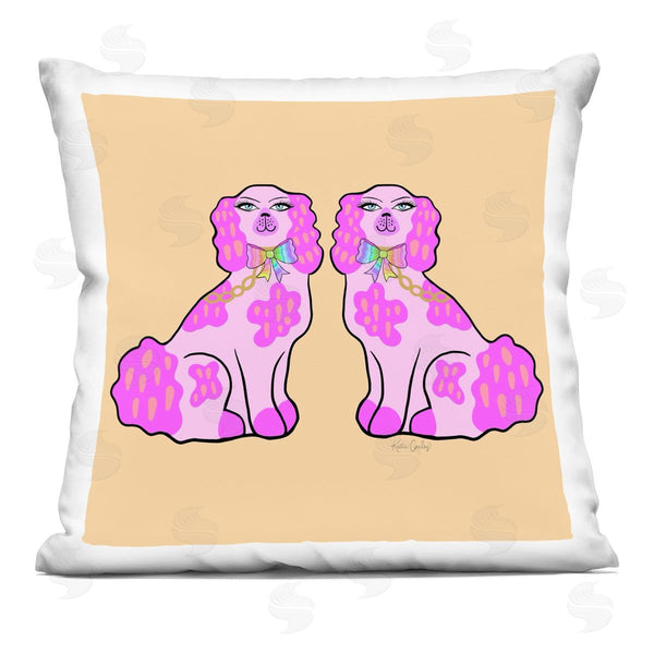 stupell industries Katie Conley | Vivid Posh Poodles Printed Throw Pillow