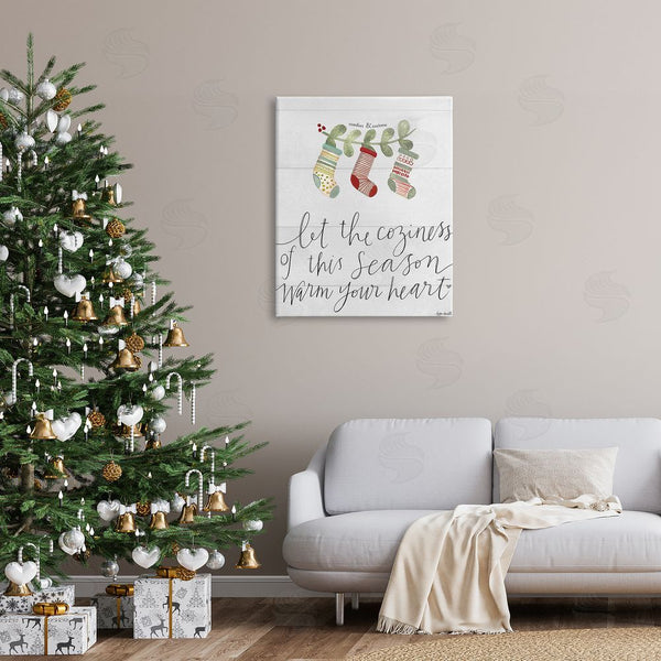 Stupell Industries Katie Doucette | Coziness Of This Season Phrase Festive Holiday Stockings Wall Art