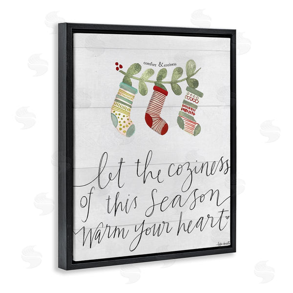 Stupell Industries Katie Doucette | Coziness Of This Season Phrase Festive Holiday Stockings Wall Art