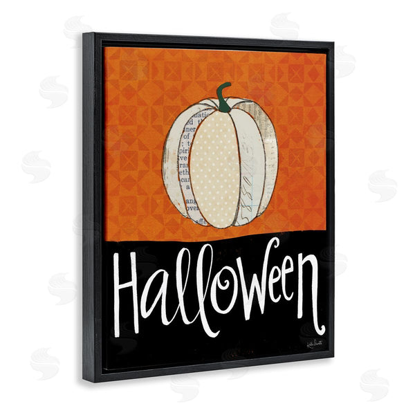 Stupell Industries Katie Doucette | Halloween Festive Holiday Greeting Patterned Pumpkin Gourd Wall Art