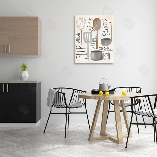 Stupell Industries Katie Doucette | Kitchen Phrases & Utensils Wall Art