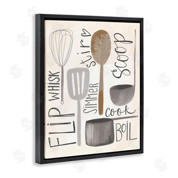 Stupell Industries Katie Doucette | Kitchen Phrases & Utensils Wall Art