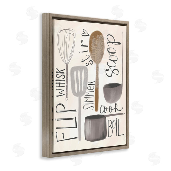 Stupell Industries Katie Doucette | Kitchen Phrases & Utensils Wall Art