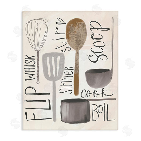 stupell industries Katie Doucette | Kitchen Phrases & Utensils Wall Art