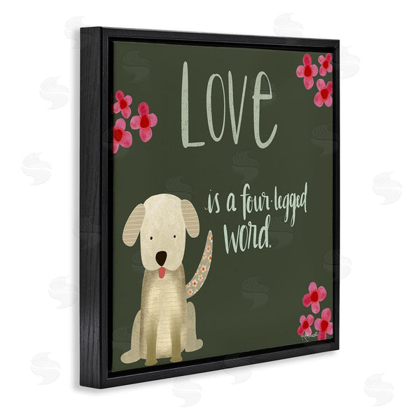 Stupell Industries Katie Doucette | Love Four-Legged Word Animal Lover Wall Art
