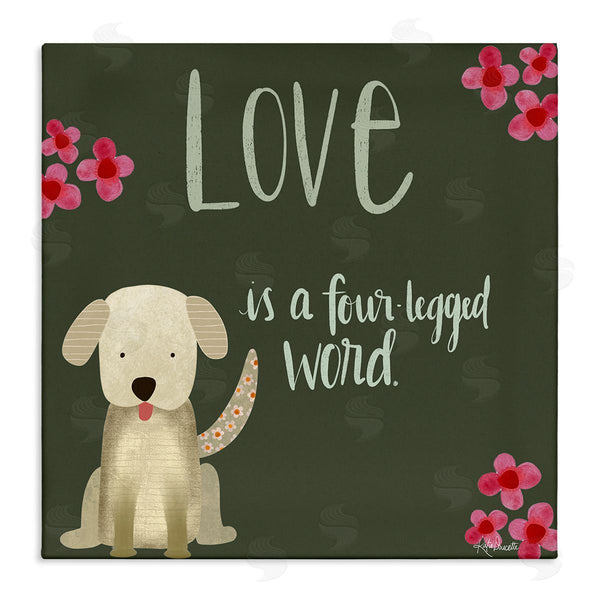 stupell industries Katie Doucette | Love Four-Legged Word Animal Lover Wall Art