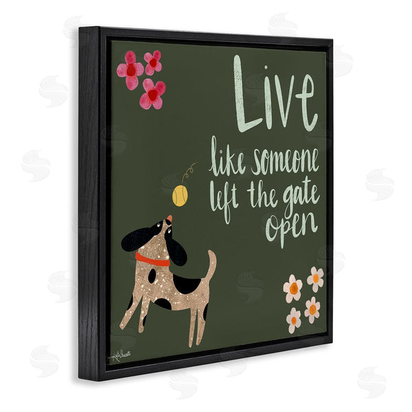 Stupell Industries Katie Doucette | Motivational Dog Humor Floral Quote Wall Art
