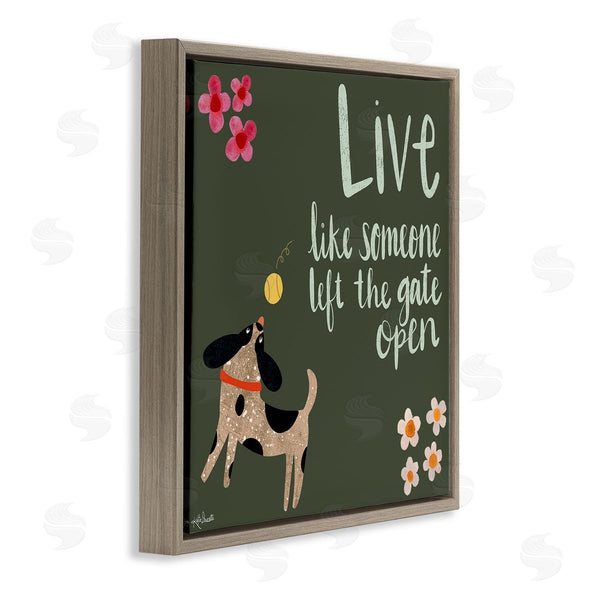 Stupell Industries Katie Doucette | Motivational Dog Humor Floral Quote Wall Art