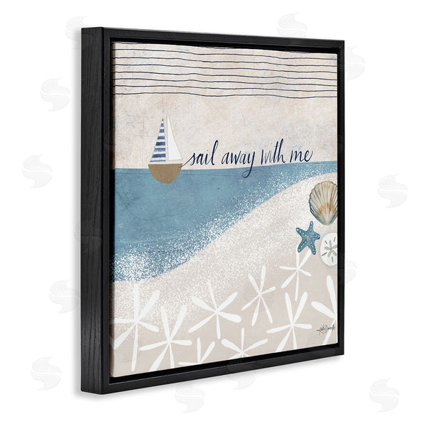 Stupell Industries Katie Doucette | Sail Away With Me Patterned Beach Wall Art