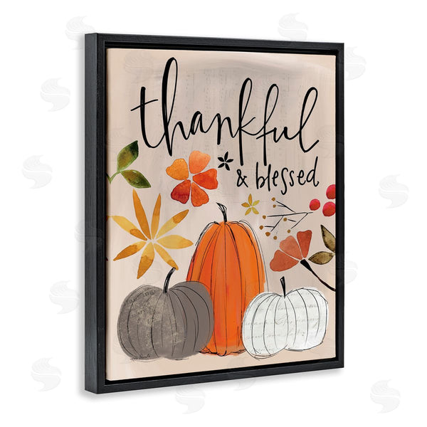Stupell Industries Katie Doucette | Thankful And Blessed Pumpkins