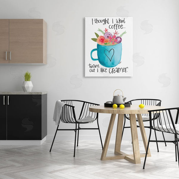 Stupell Industries Katie Doucette | Thought I Liked Coffee Phrase Kitchen Creamer Joke Wall Art