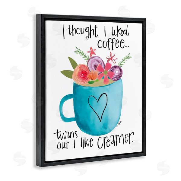Stupell Industries Katie Doucette | Thought I Liked Coffee Phrase Kitchen Creamer Joke Wall Art