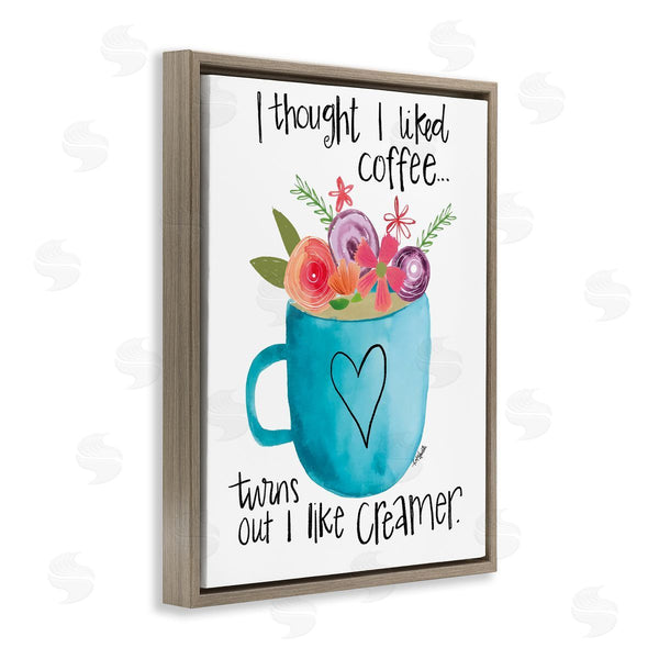 Stupell Industries Katie Doucette | Thought I Liked Coffee Phrase Kitchen Creamer Joke Wall Art