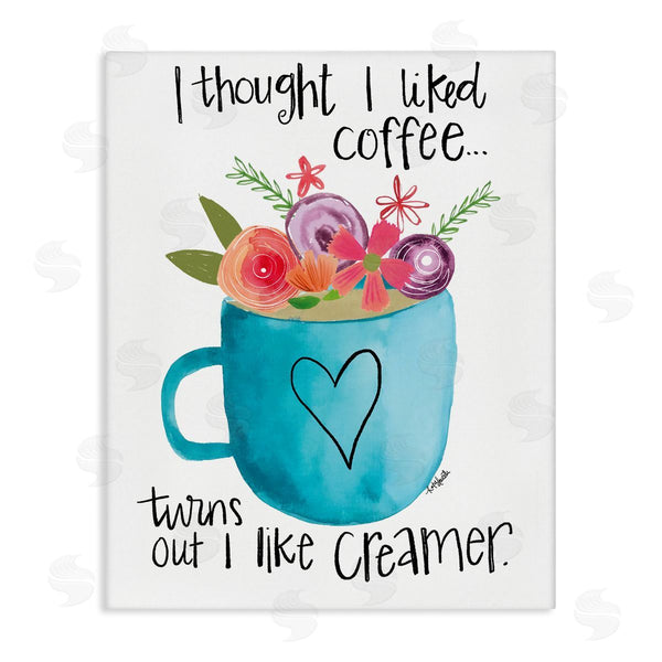 stupell industries Katie Doucette | Thought I Liked Coffee Phrase Kitchen Creamer Joke Wall Art