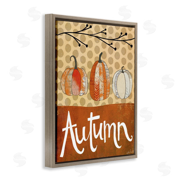 Stupell Industries Katie Doucette | Traditional Autumn Pumpkin Illustration Abstract Pattern Gourds Wall Art