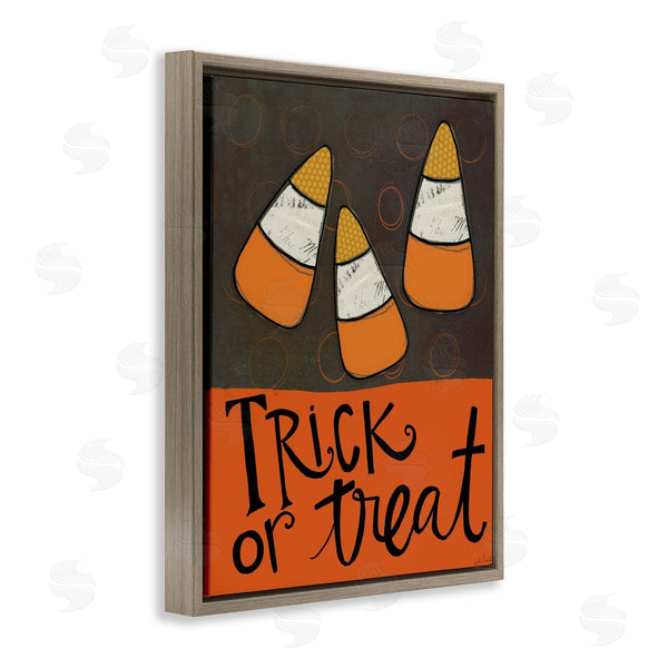Stupell Industries Katie Doucette | Trick Or Treat Halloween Greeting Patterned Candy Corn Wall Art