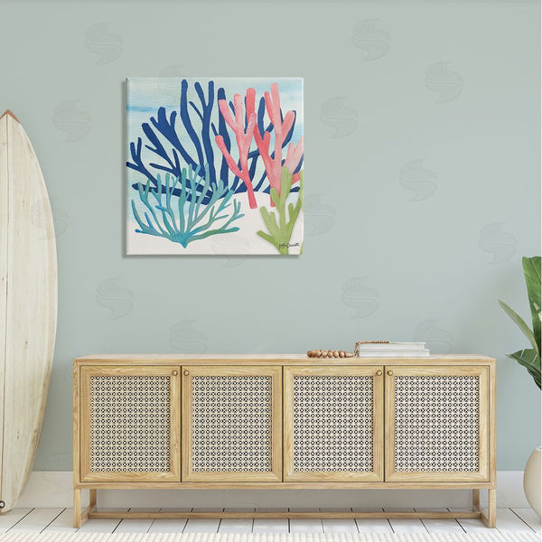 Stupell Industries Katie Doucette | Underwater Sea Life Blue Pink Ocean Coral Reef Wall Art