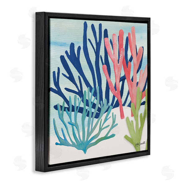 Stupell Industries Katie Doucette | Underwater Sea Life Blue Pink Ocean Coral Reef Wall Art