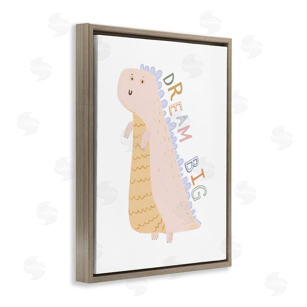 Stupell Industries Katie Griggs | Dream Big Pastel T-Rex Wall Art