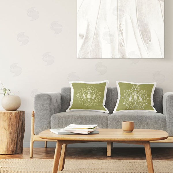Stupell Industries Katie O'Shea | Boho Bunnies & Mushrooms Printed Throw Pillow Set