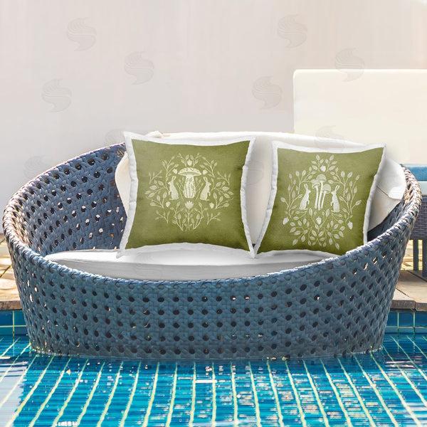 Stupell Industries Katie O'Shea | Boho Bunnies & Mushrooms Printed Throw Pillow Set
