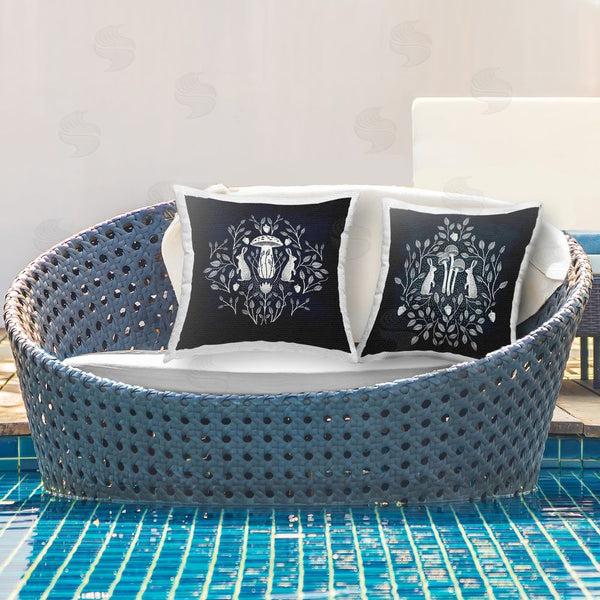 Stupell Industries Katie O'Shea | Boho Mirrored Floral Bunnies Printed Throw Pillow Set
