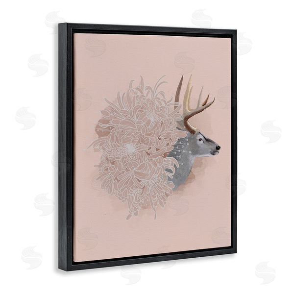 Stupell Industries Katie O'Shea | Pink Deer & Mum Flower