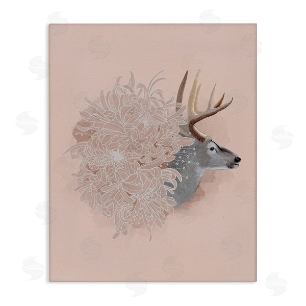 stupell industries Katie O'Shea | Pink Deer & Mum Flower