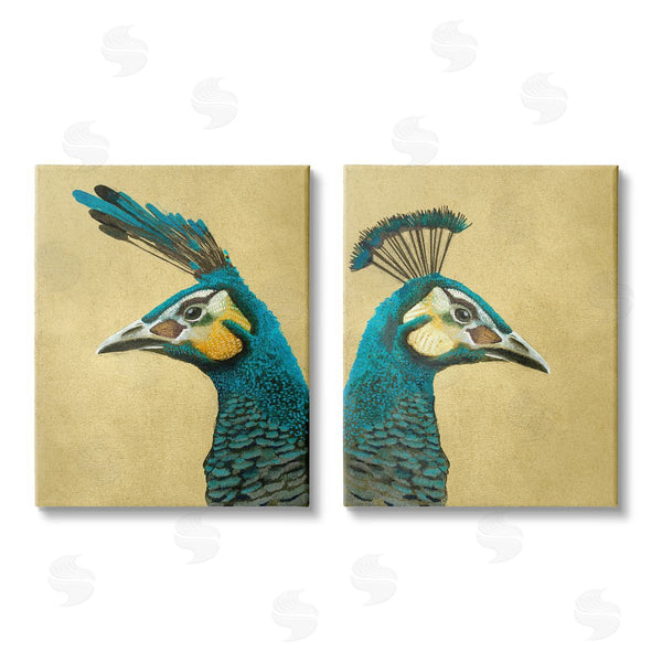 stupell industries Katie O'Shea | Teal Peacock Portraits